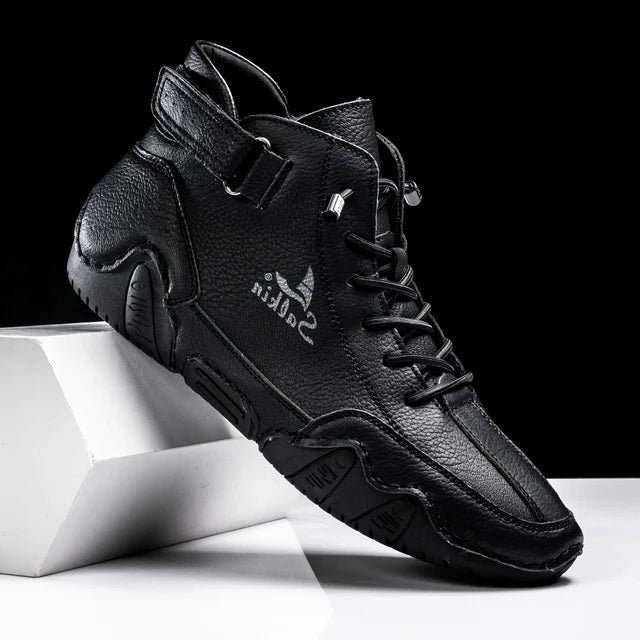 Bottines à Lacets Cuir pour Homme - Noir