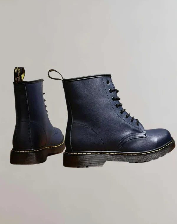 Bottines à Lacets Talon Bloc pour Femme - Bleu