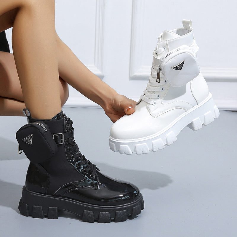 Bottines à Plateforme avec Lacets pour Femme - View 2