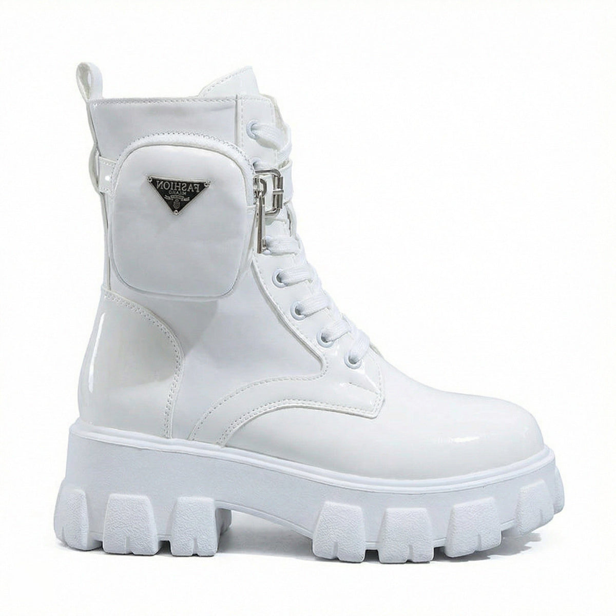 Bottines à Plateforme avec Lacets pour Femme - View 9