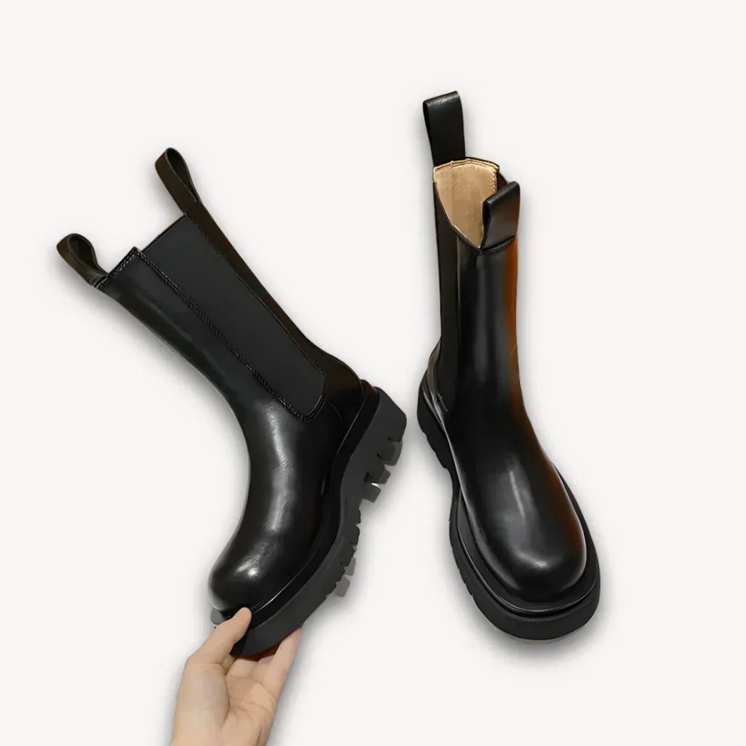 Bottines à Plateforme avec Semelle Crantée pour Femme - View 4