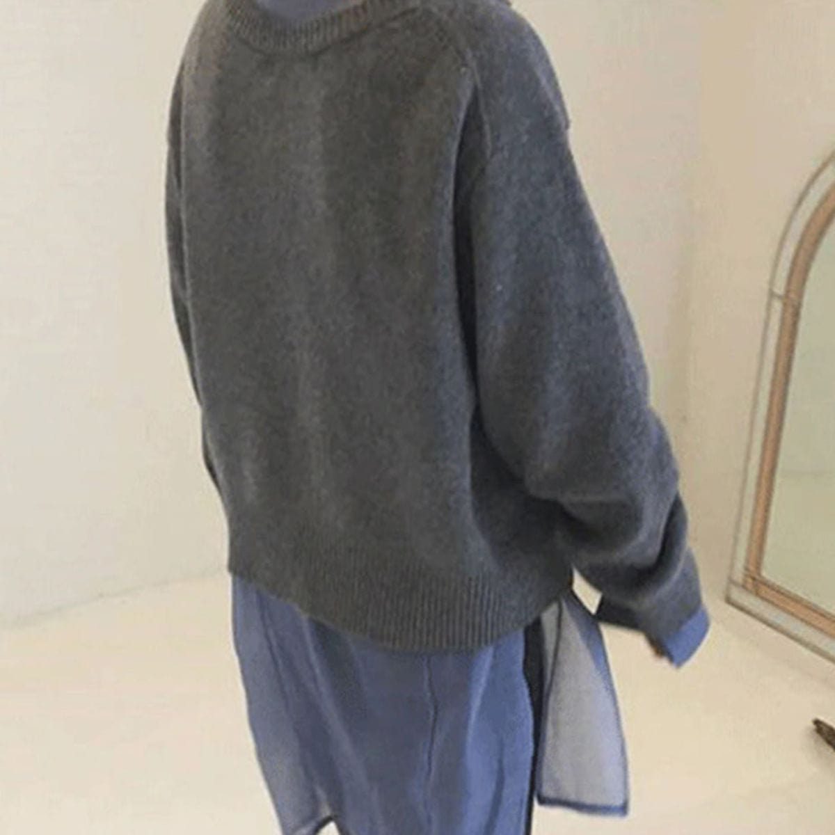 Cardigan Boutonné avec Col Chemise pour Femme - View 3