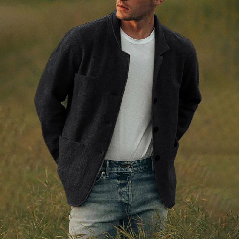 Cardigan Boutonné à Manches Longues pour Homme - View 3