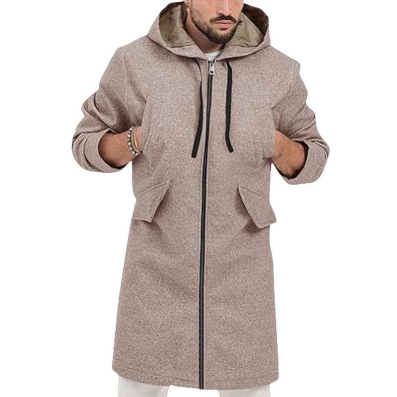 Cardigan Long Zippé à Capuche pour Homme - View 2