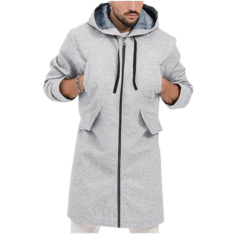 Cardigan Long Zippé à Capuche pour Homme - View 5