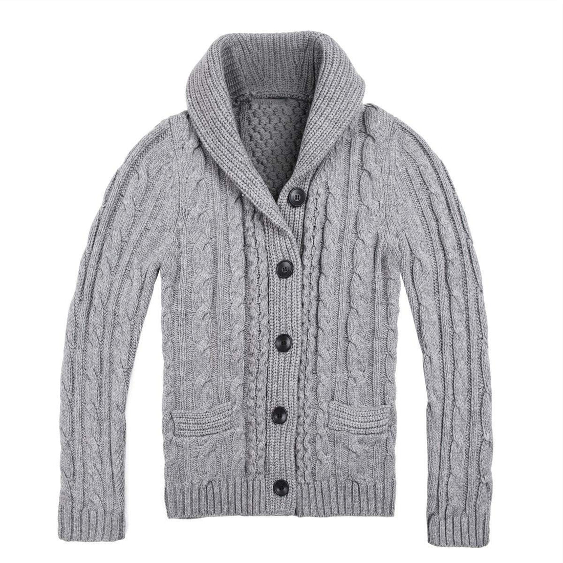 Cardigan à Torsades avec Poches pour Homme