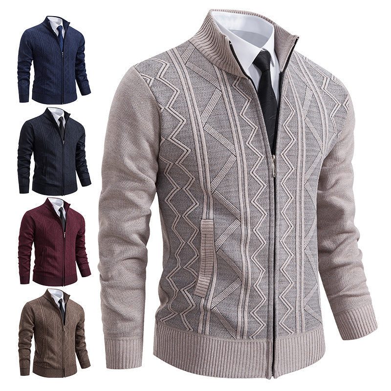 Cardigan à Torsades Zippé pour Homme