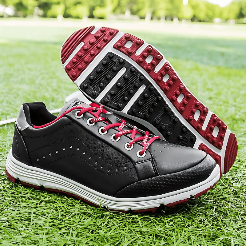 Chaussures de Golf à Lacets avec Crampons pour Homme - Noir