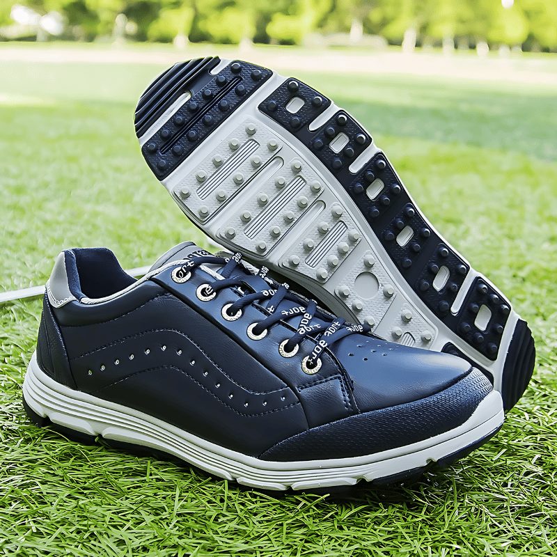 Chaussures de Golf à Lacets avec Crampons pour Homme - Bleu marine