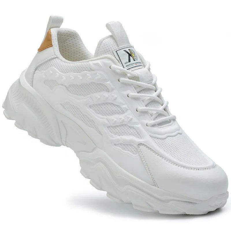 Chaussures de Sécurité à Lacets avec Embout Renforcé pour Homme - Blanc