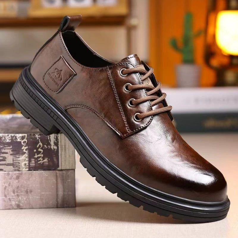 Chaussures Oxford à Lacets avec Semelle Crantée pour Homme