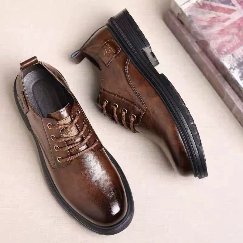 Chaussures Oxford à Lacets avec Semelle Crantée pour Homme - View 3
