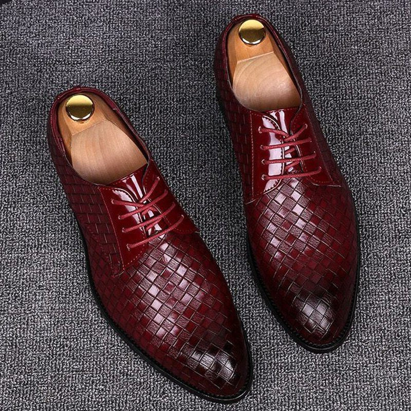 Chaussures Oxford à Lacets avec Tressage pour Homme - View 2