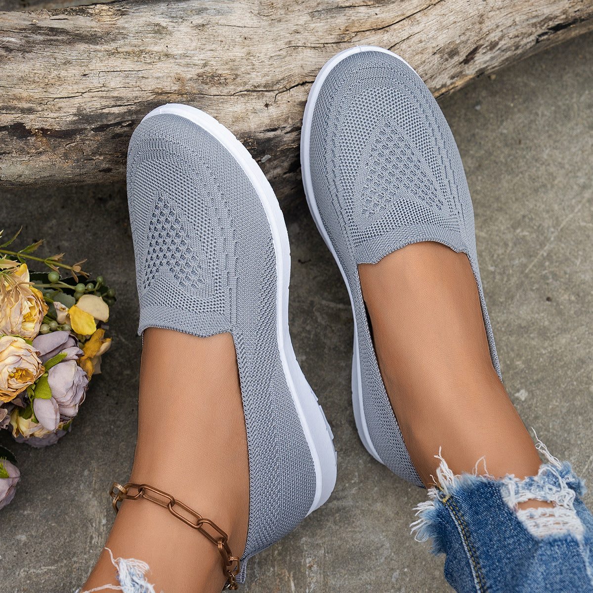 Chaussures Slip-On à Maille Aérée pour Femme - View 2