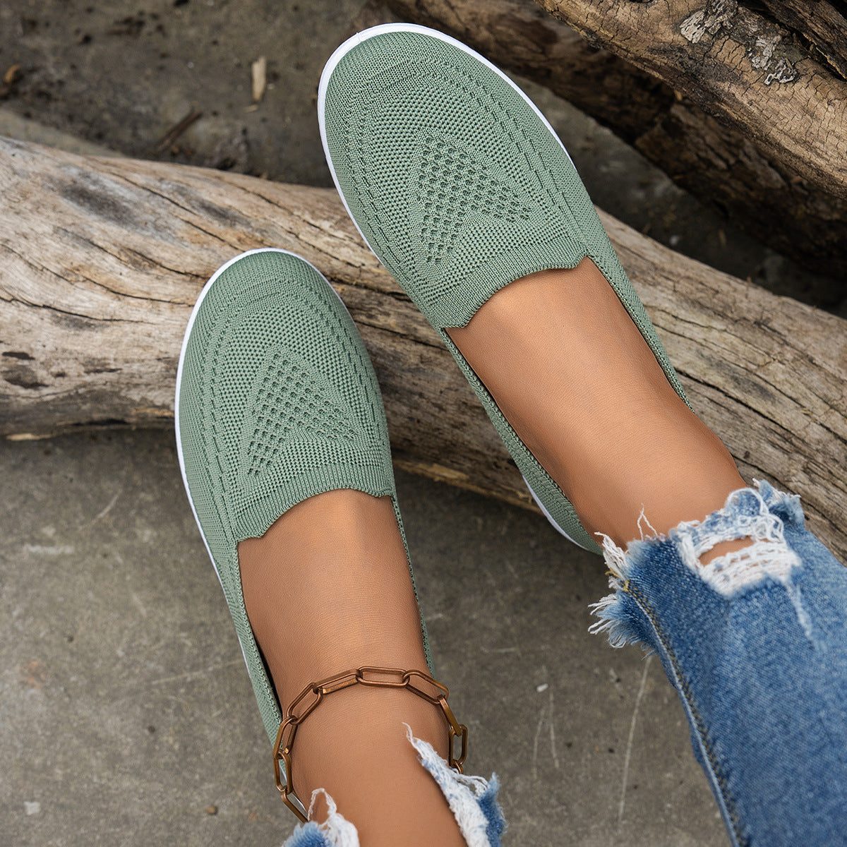 Chaussures Slip-On à Maille Aérée pour Femme - View 3