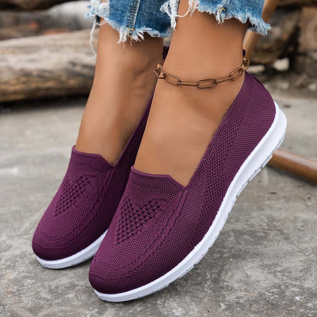 Chaussures Slip-On à Maille Aérée pour Femme - View 4