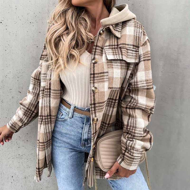 Chemise à Carreaux Surdimensionnée pour Femme