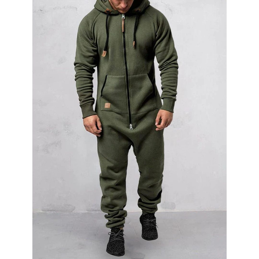 Combinaison à Capuche avec Fermeture Éclair pour Homme