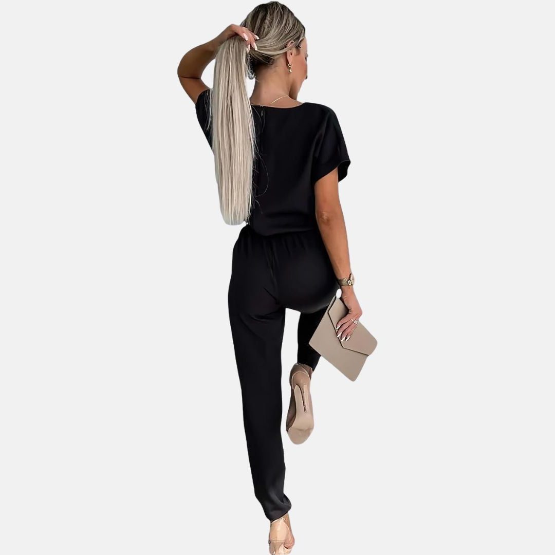 Combinaison Courte sans Manches avec Poches pour Femme - View 3
