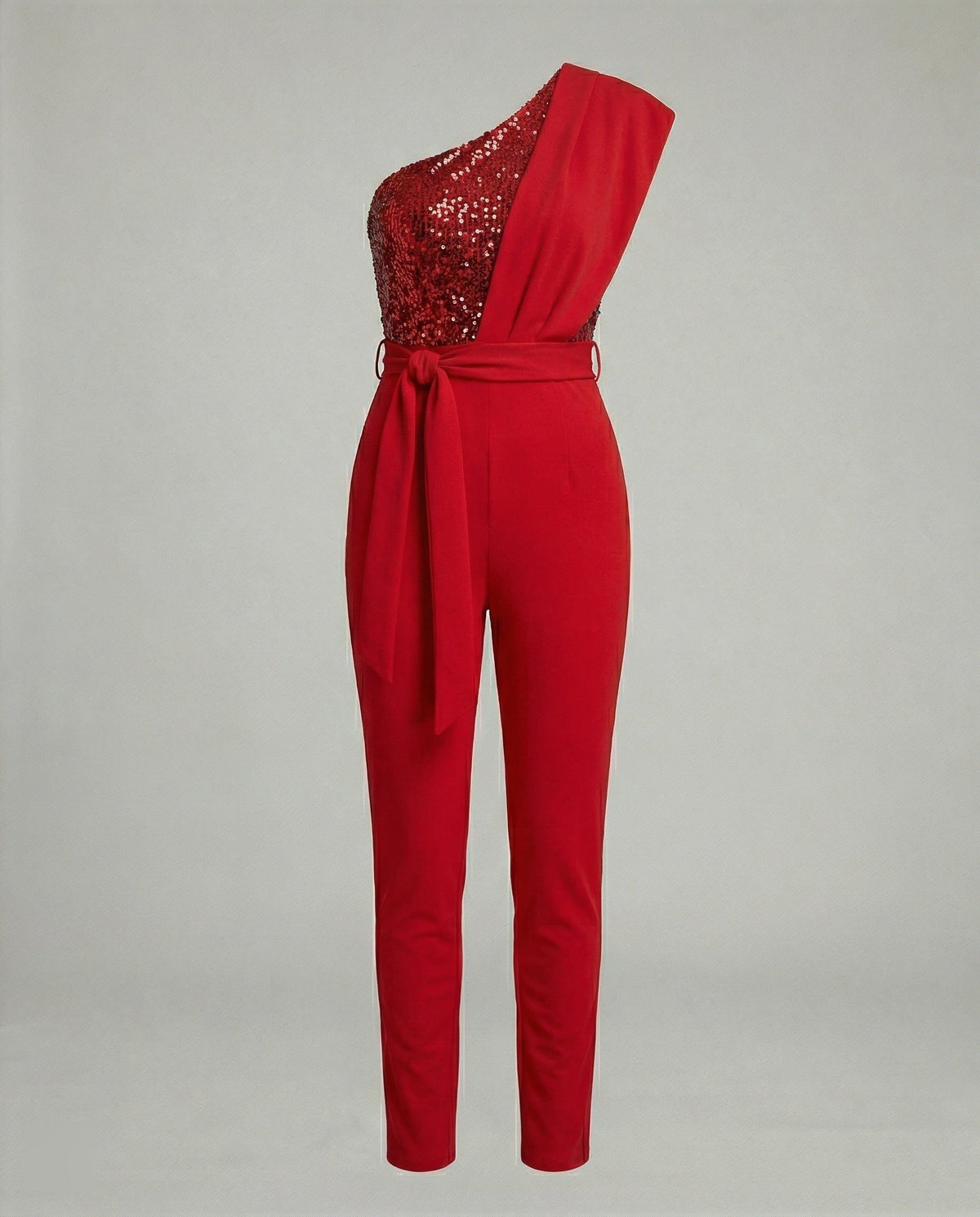 Combinaison une Épaule avec Ceinture Nœud pour Femme - Rot