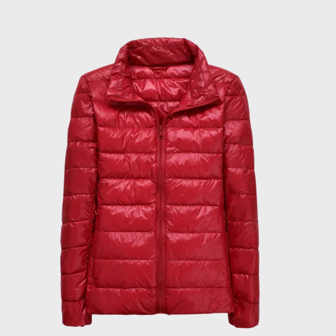 Doudoune à Capuche Zippée pour Femme - Rouge 2