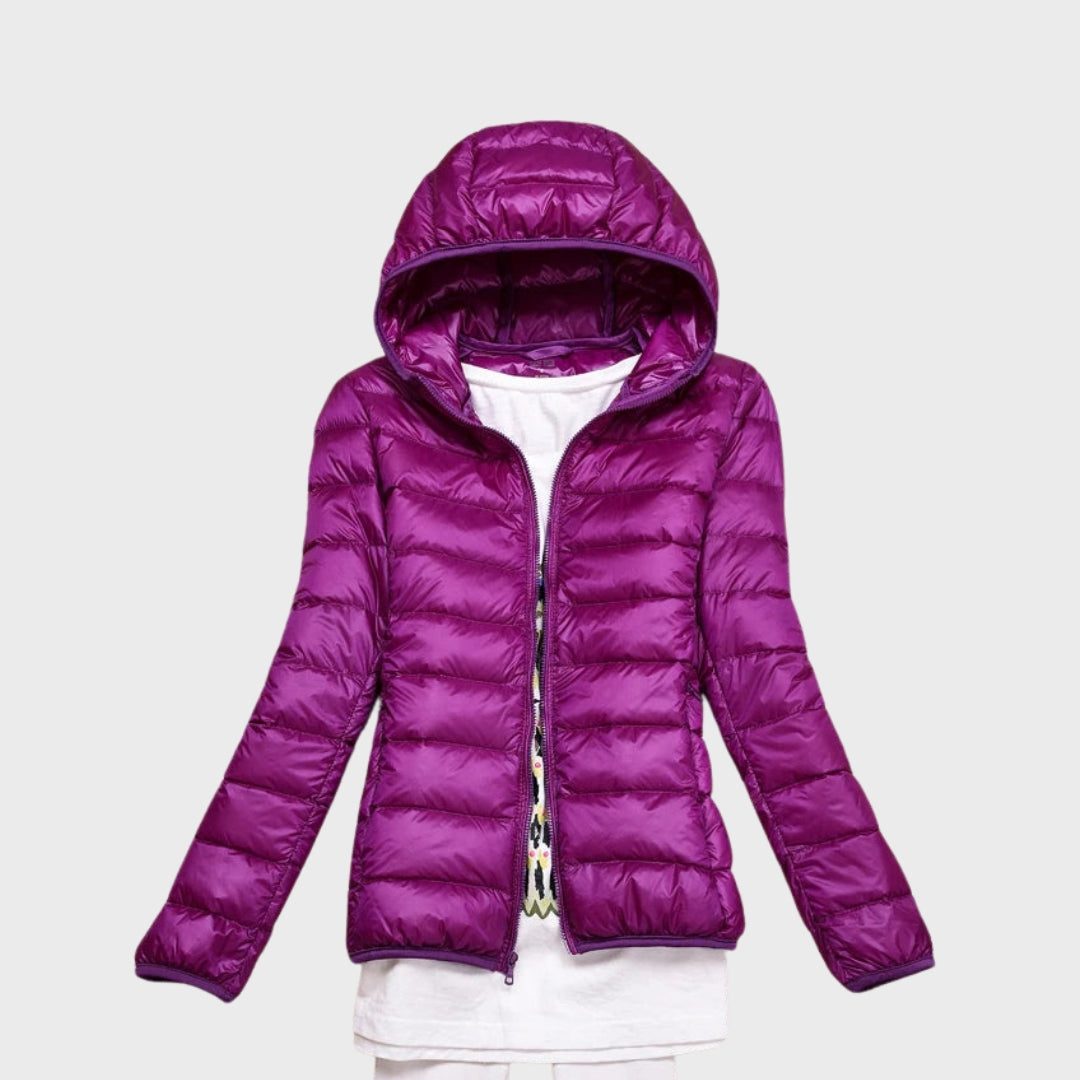 Doudoune à Capuche Zippée pour Femme - Violet