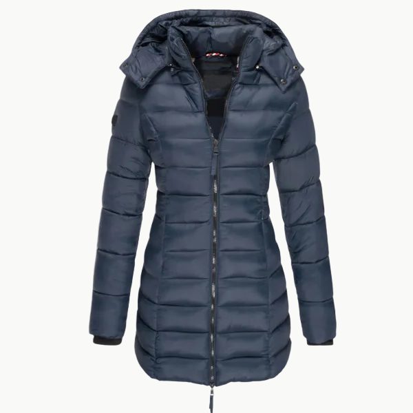 Doudoune Matelassée à Capuche pour Femme - Bleu