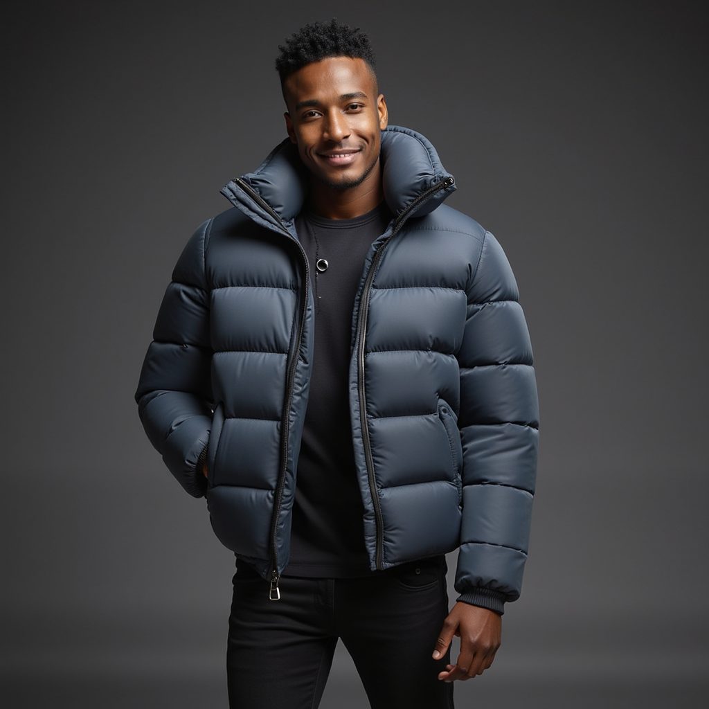 Doudoune Matelassée Zippée pour Homme