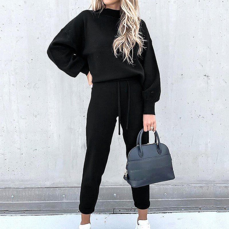Ensemble 2 Pièces en Maille avec Sweat et Jogger pour Femme
