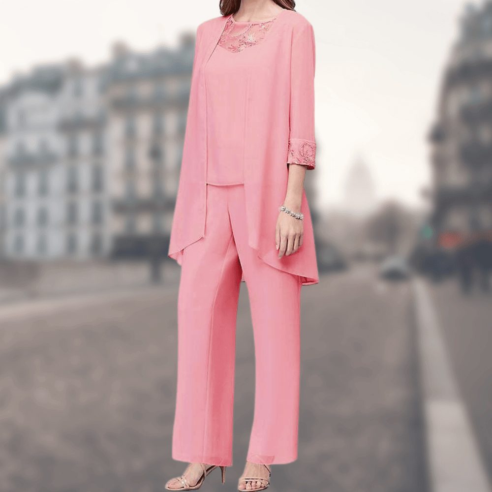Ensemble 3 Pièces avec Veste Longue pour Femme - View 2