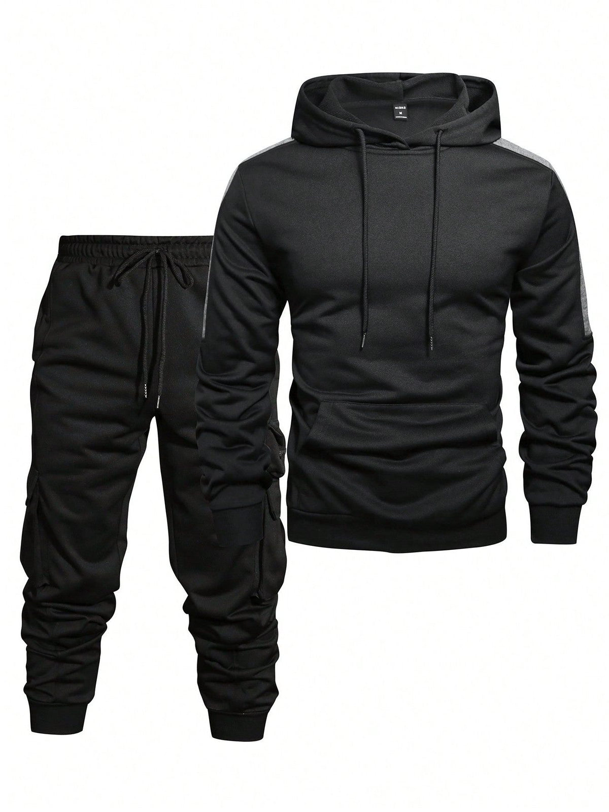 Ensemble Jogging à Capuche avec Poches pour Homme - Noir