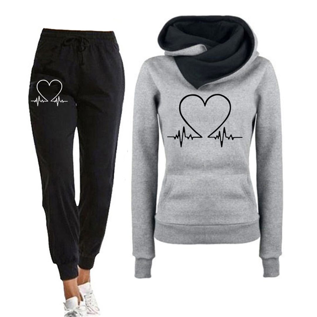 Ensemble Jogging à Cœur pour Femme - Gris