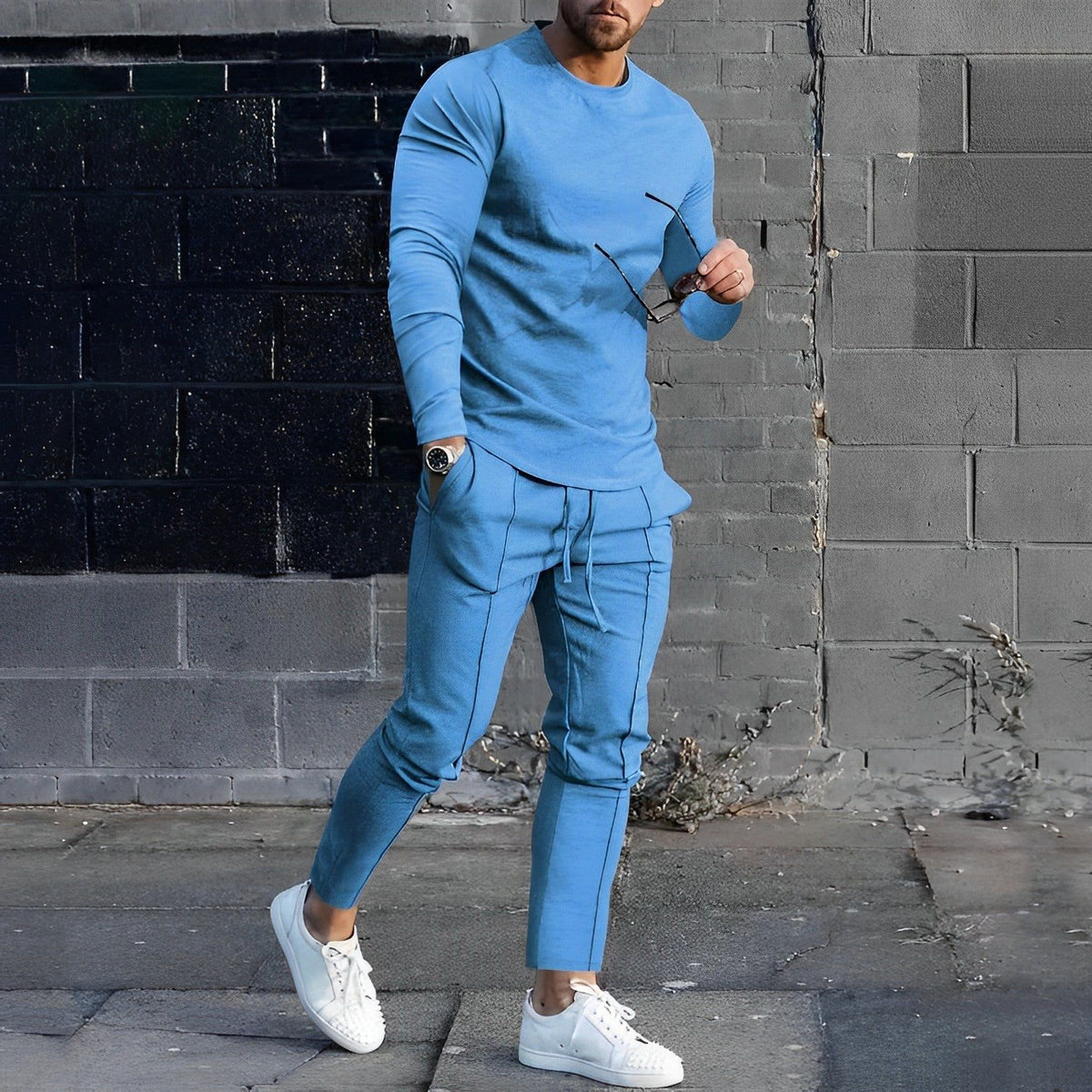 Ensemble Pull et Pantalon de Jogging pour Homme - Bleu