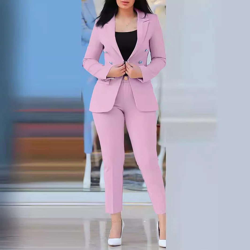 Ensemble Tailleur-Pantalon Blazer Cintrée pour Femme - View 7