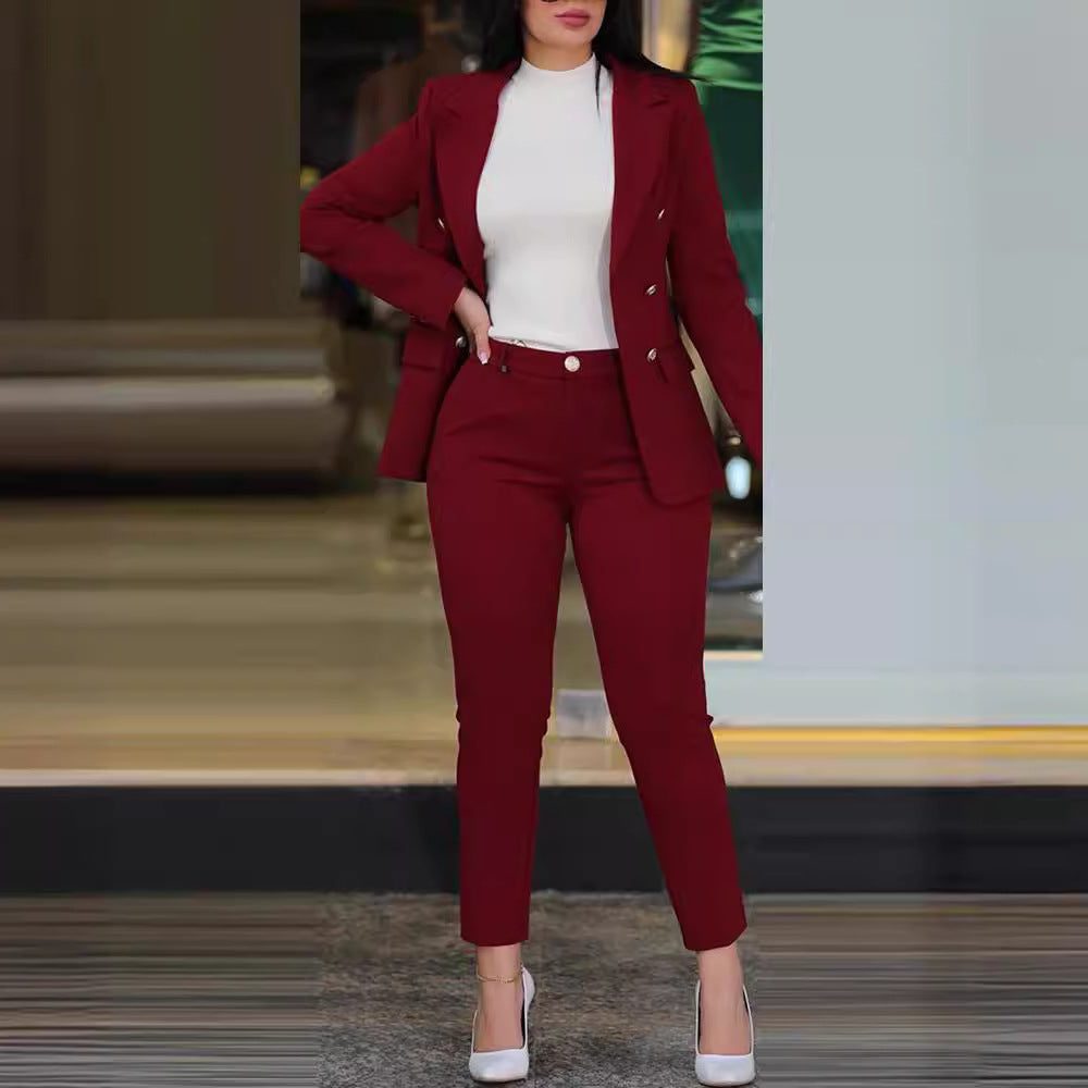 Ensemble Tailleur-Pantalon Blazer Cintrée pour Femme
