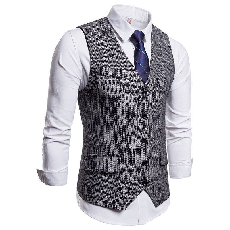 Gilet Boutonnage à Chevrons pour Homme - View 2