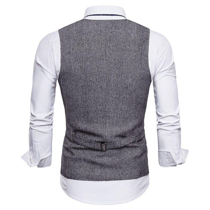Gilet Boutonnage à Chevrons pour Homme - View 3