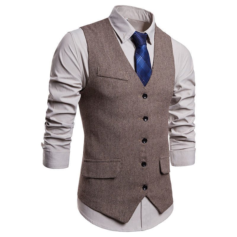 Gilet Boutonnage à Chevrons pour Homme - View 4