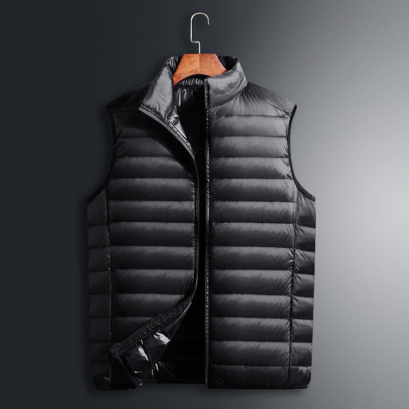 Gilet Doudoune sans Manches avec Fermeture Éclair pour Femme - Noir