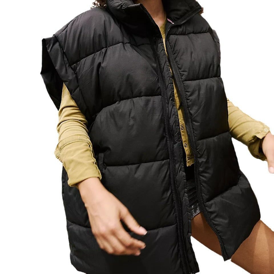 Gilet Matelassé à Col Montant pour Femme - View 5