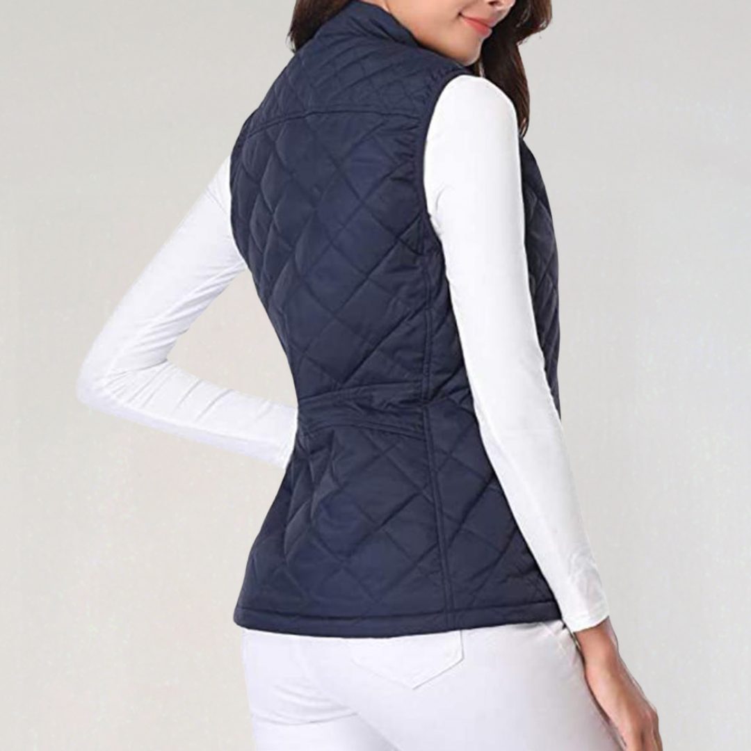 Gilet Matelassé à Fermeture Éclair pour Femme - View 2