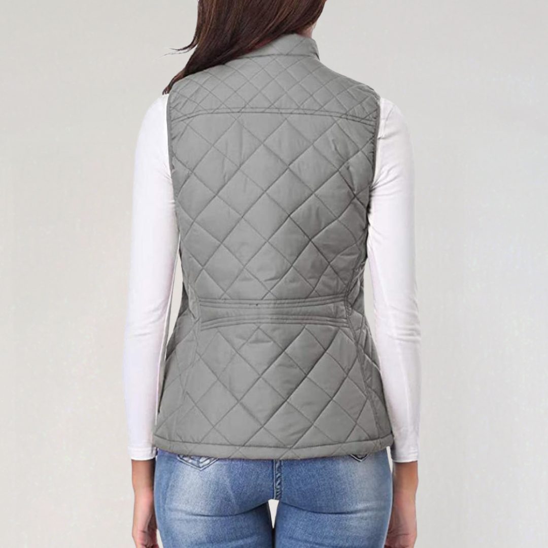 Gilet Matelassé à Fermeture Éclair pour Femme - View 3