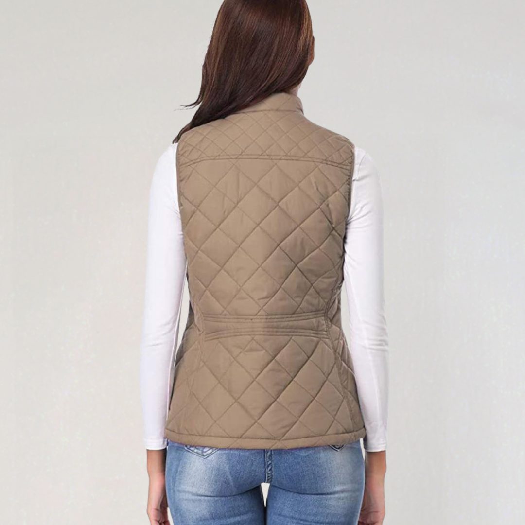 Gilet Matelassé à Fermeture Éclair pour Femme - View 4