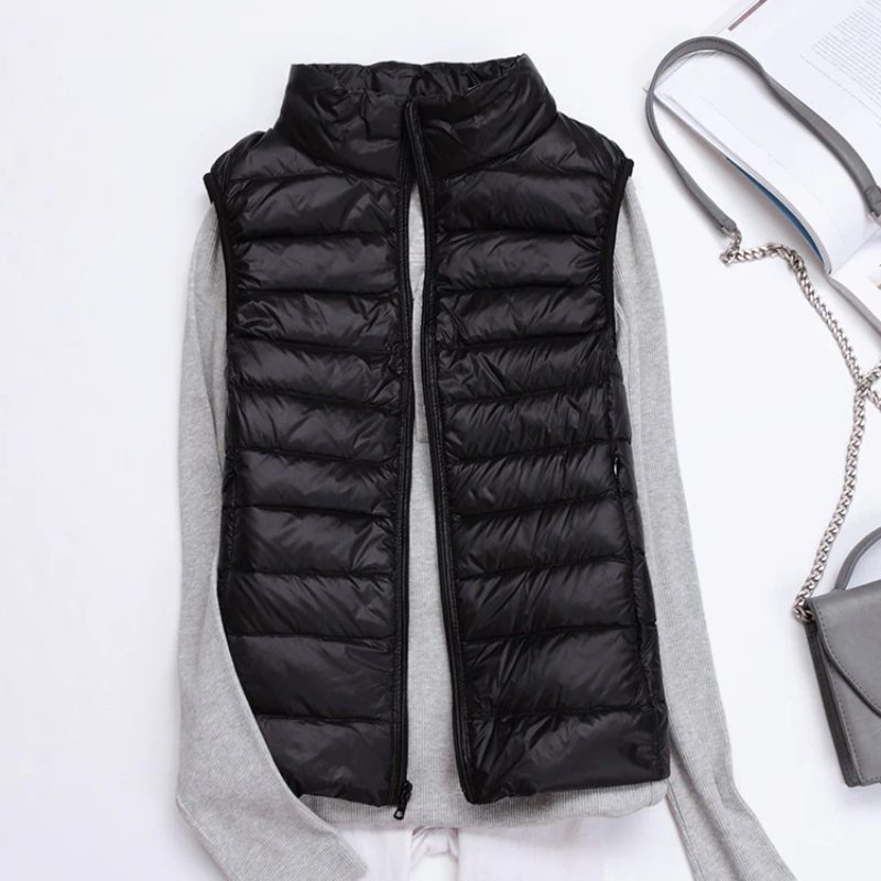 Gilet Matelassé sans Manches pour Femme