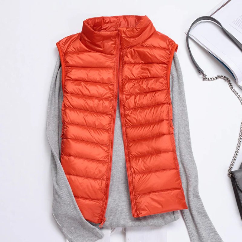 Gilet Matelassé sans Manches pour Femme