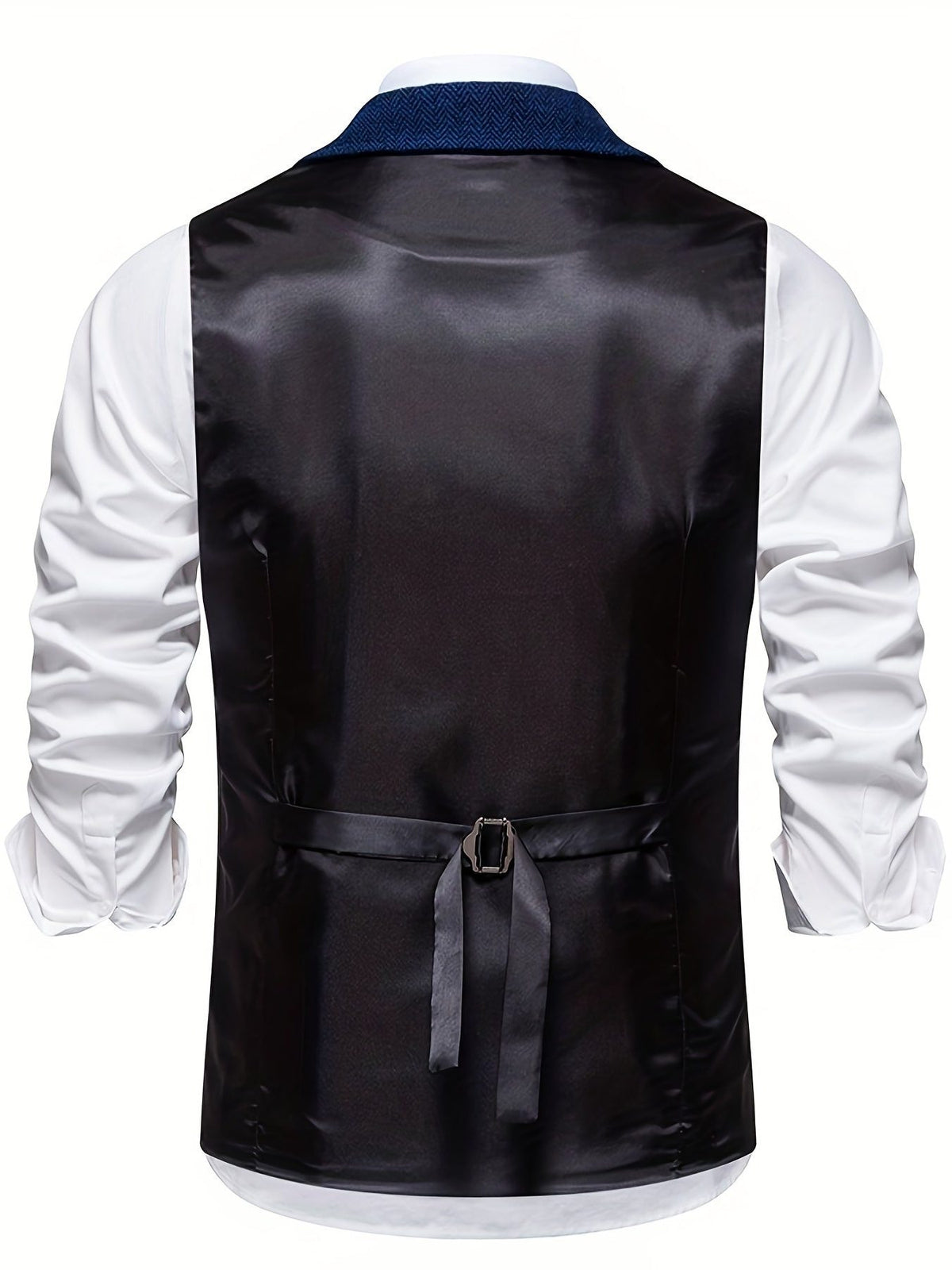 Gilet à Motif Chevrons avec Revers pour Homme - View 5