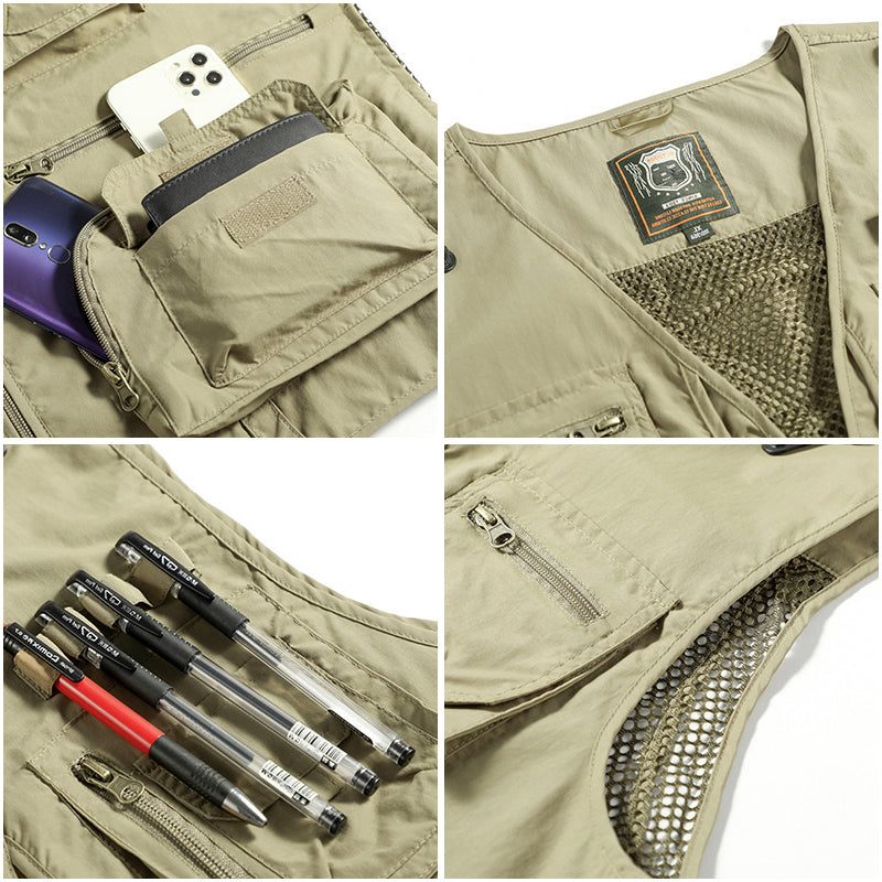 Gilet Multipoches D'Été avec Mailles pour Femme - View 6