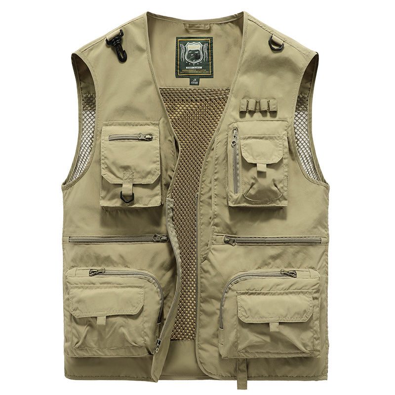 Gilet Multipoches D'Été avec Mailles pour Femme