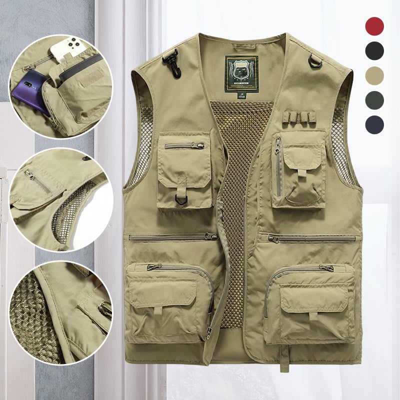 Gilet Multipoches D'Été avec Mailles pour Femme - View 2