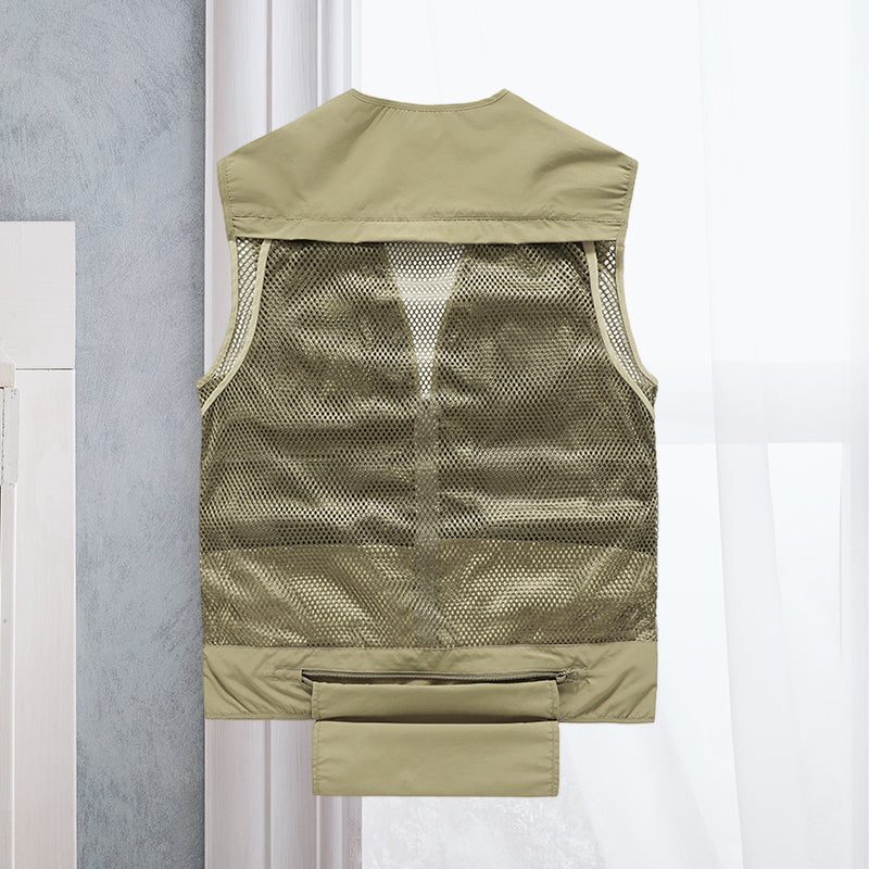 Gilet Multipoches D'Été avec Mailles pour Femme - View 3